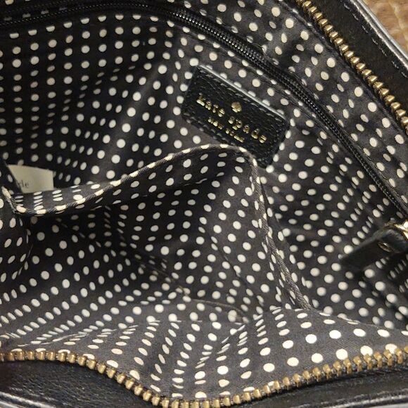KATE SPADE Black Leather Shoulder Bag Clutch - Picture 3 of 7